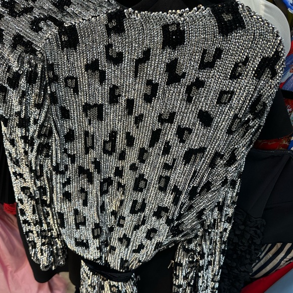 Retrofete nwt s sequin wrap dress - Picture 2 of 4
